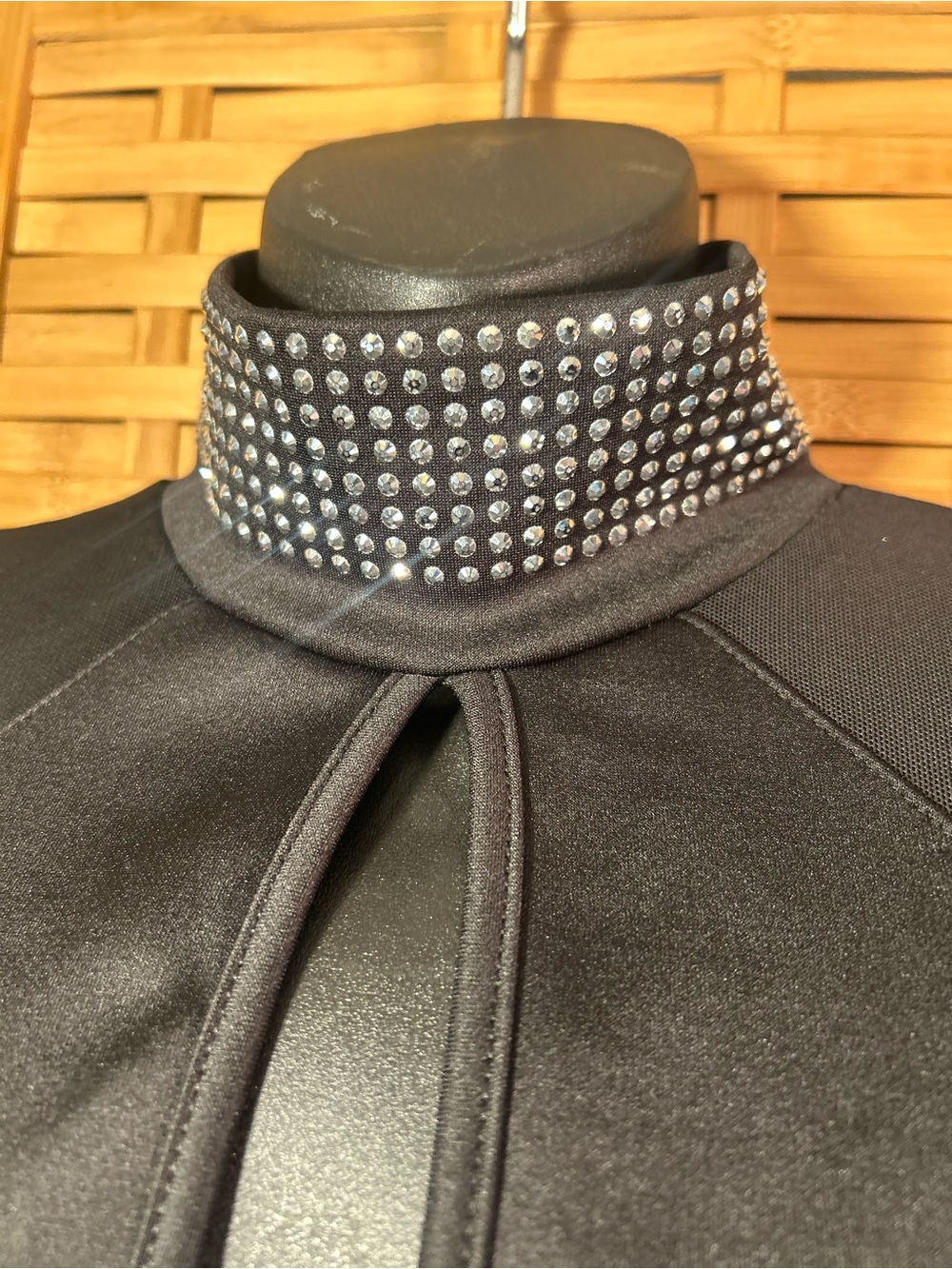🐾2/$8- Black Studded Mock Neck Keyhole Bodycon Dress - Picture 11 of 15